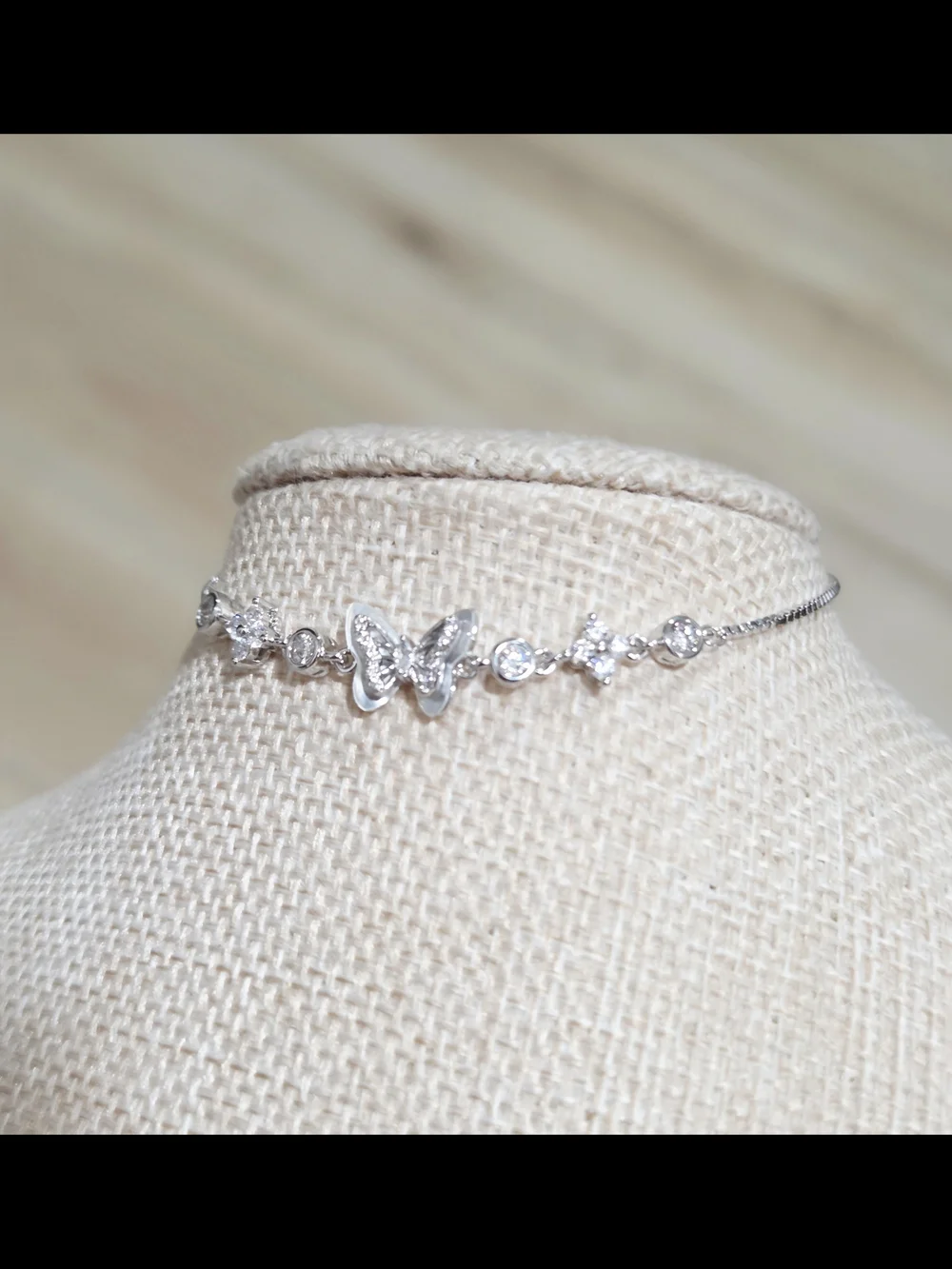 Dainty White Gold Butterfly Bracelet - Feminine Sparkle